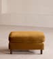Audrey Rectangle Ottoman - Velvet - Mustard - Hover Image