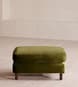 Audrey Rectangle Ottoman - Velvet - Olive - Hover Image