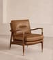 Theodore Armchair - Leather Chestnut - Hover Image