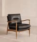 Theodore Oak Armchair - Leather Virtue Black - Listing Image