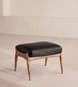 Theodore Oak Footstool Leather Virtue Black - US - Listing Image