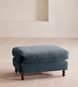 Audrey Rectangle Ottoman - Velvet - Grey Blue - Listing Image