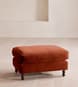 Audrey Rectangle Ottoman - Velvet - Rust - Listing Image