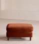 Audrey Rectangle Ottoman - Velvet - Rust - Hover Image