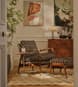 Theodore Footstool - Vende Jacquard - Olive - Hover Image