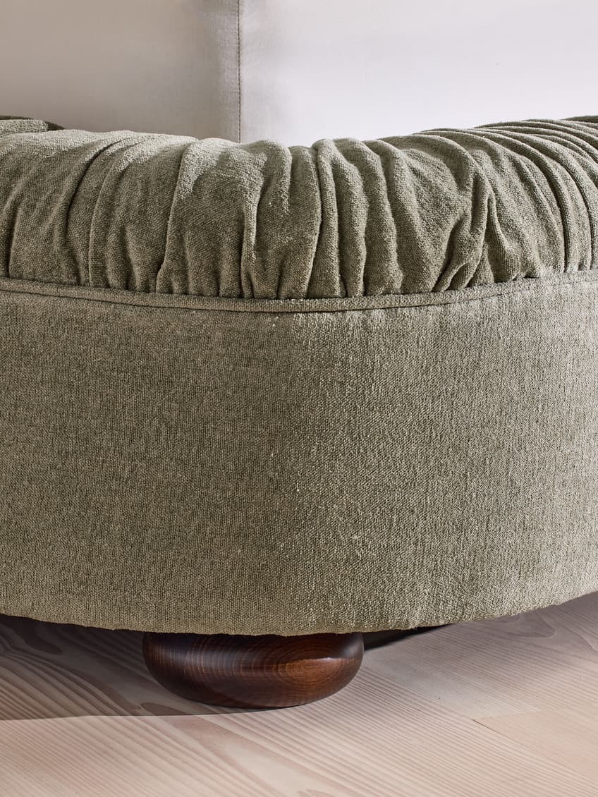 Vara Bed, California King, Linen Chenille, Sage, US