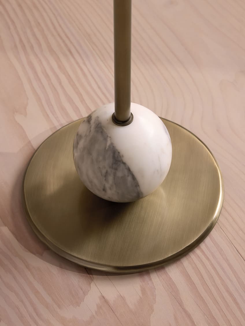 Vito Side Table, Tall, Arabescato Marble