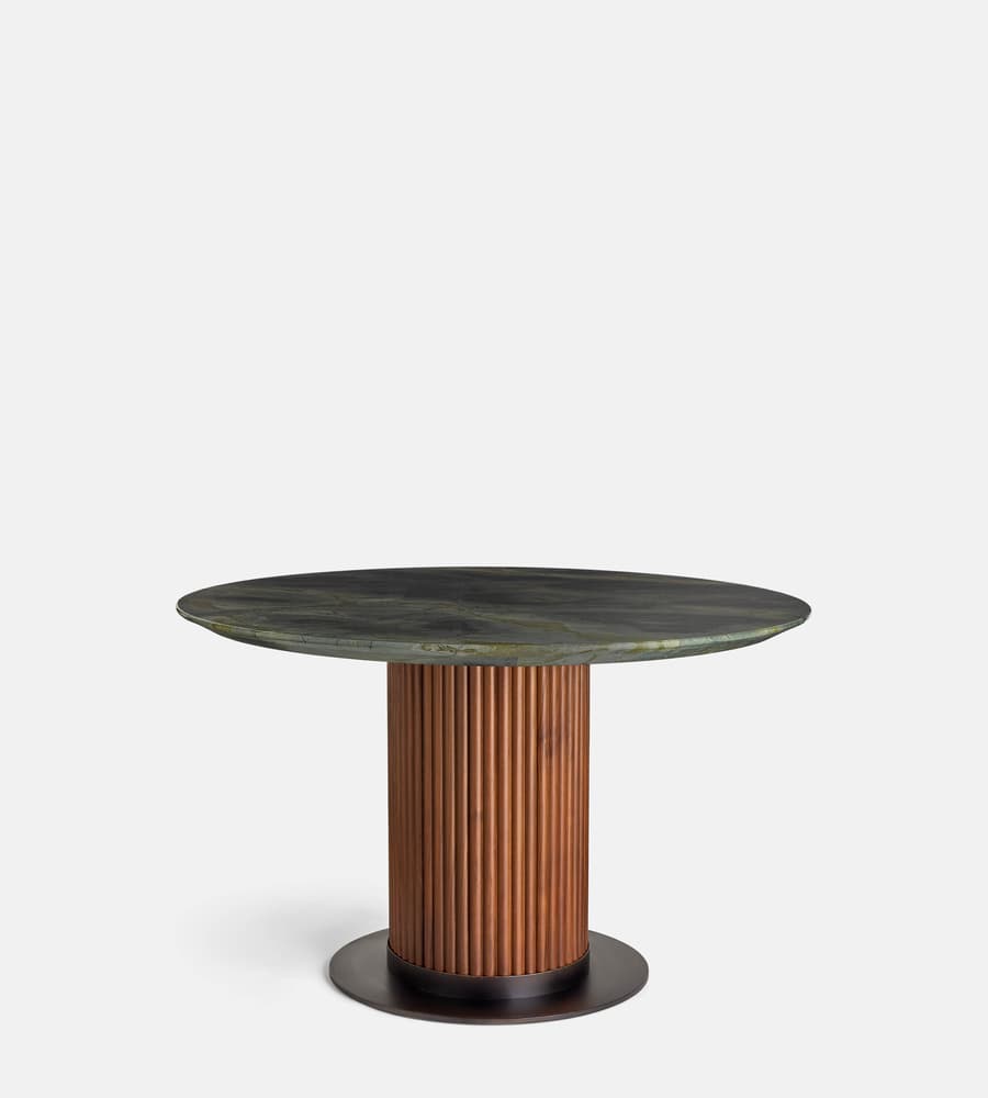 Murcell Oval Dining Table, Brazilian Green Marble, Diffused - Soho Home