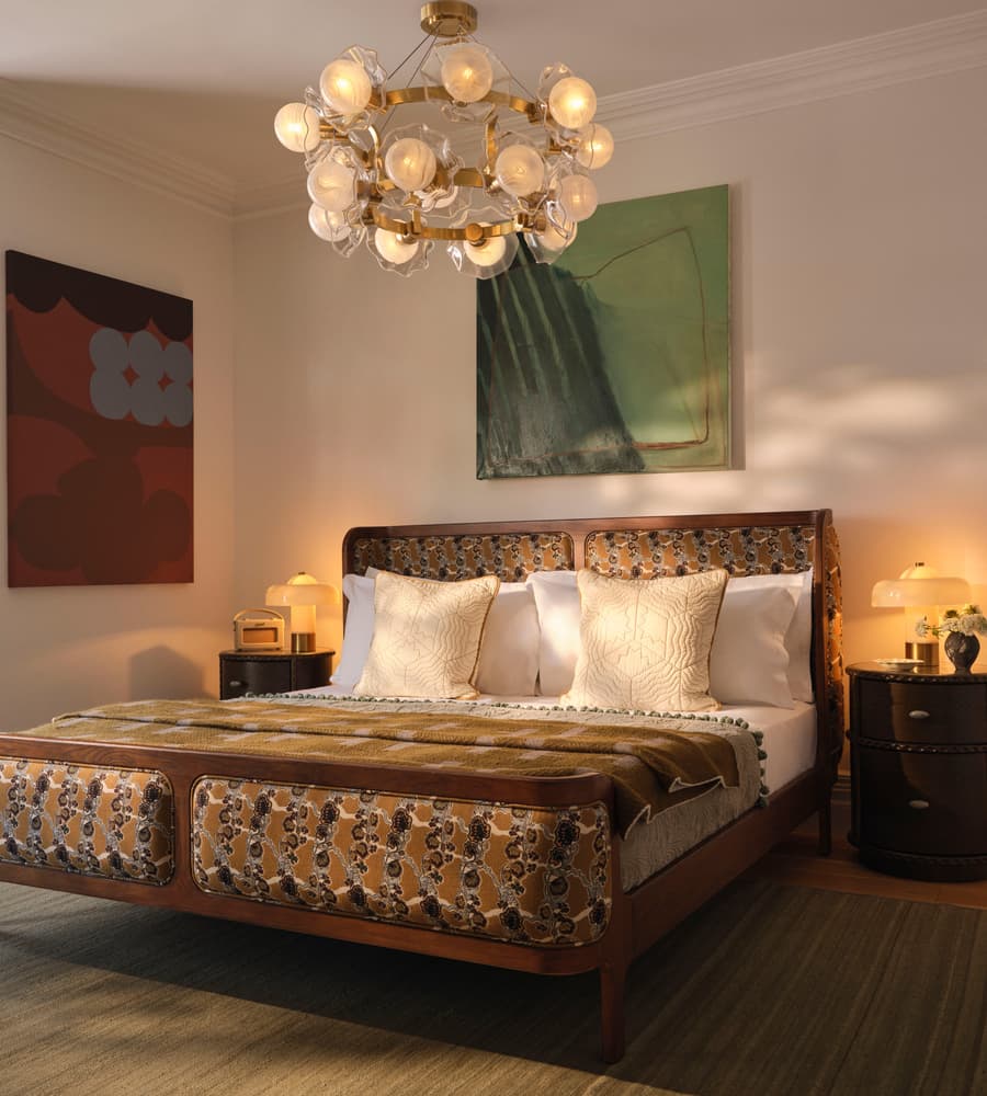 Belsa Bed, King, Echo Jacquard, UK