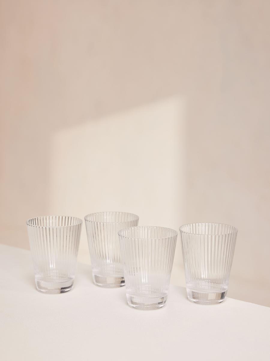Fluted Water Glass, Set of Four