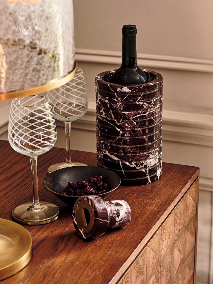 Pavel Red Marble Wine Cooler