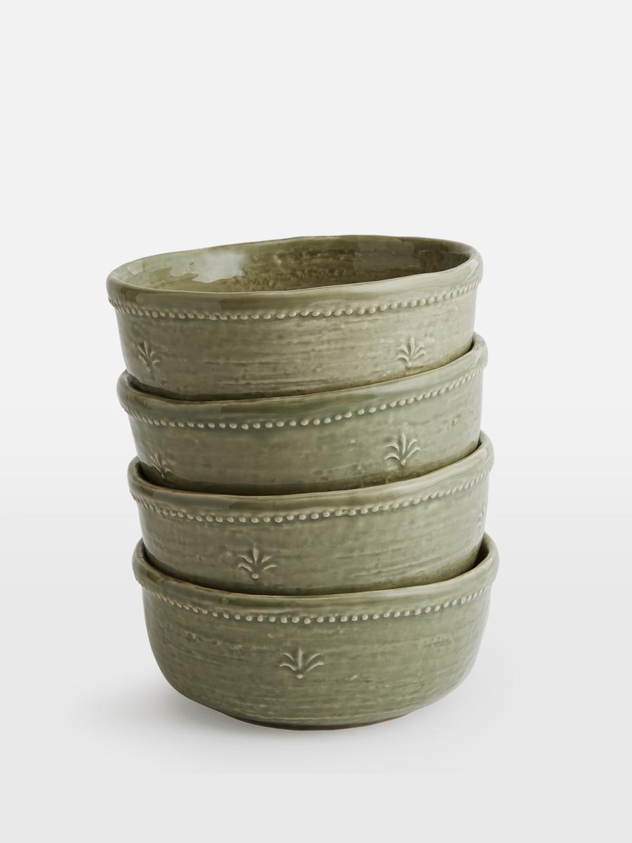 Hillcrest Cereal Bowl, Green, Set of Four