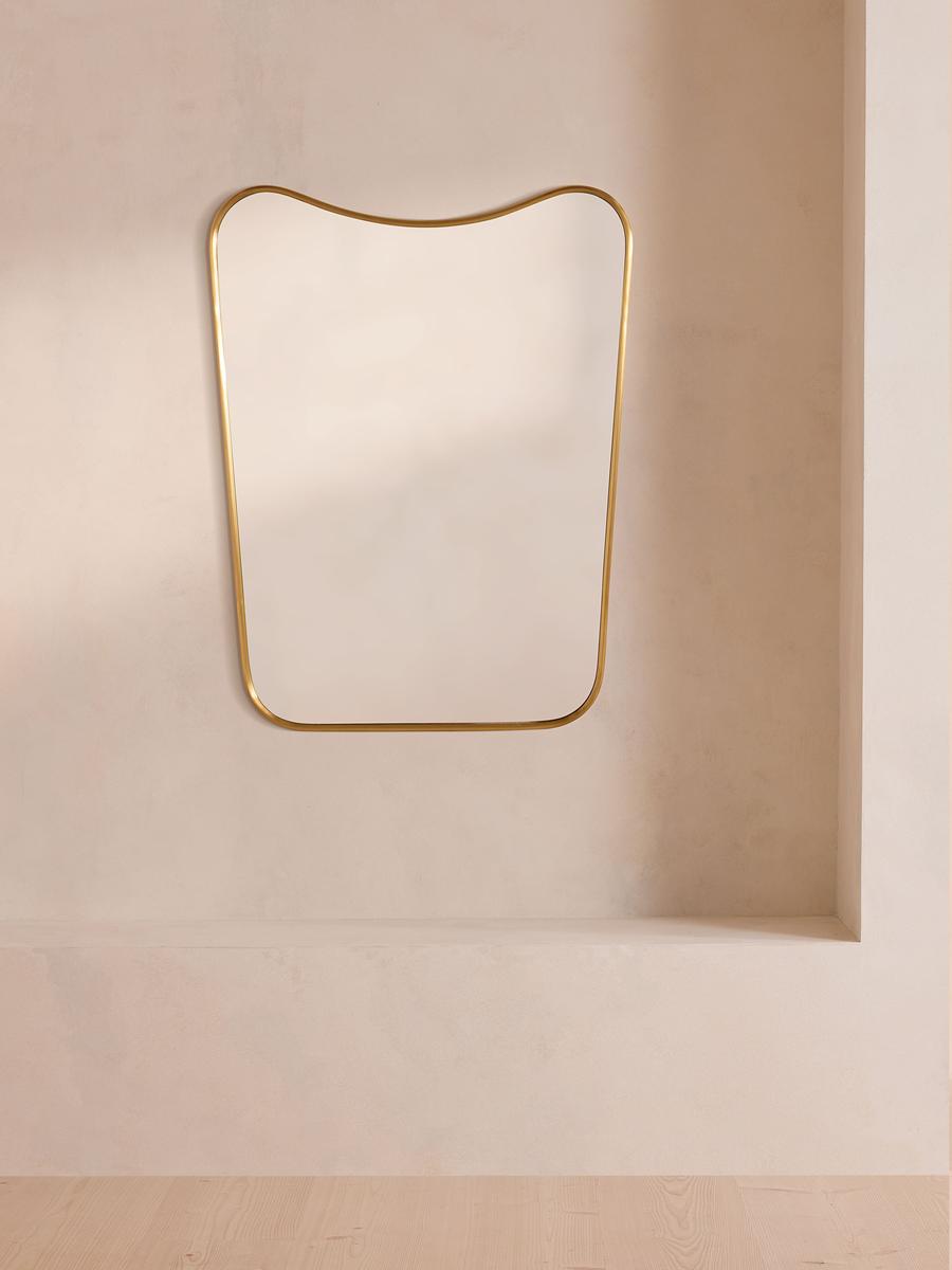 Cooper Wall Mirror, Antique Brass