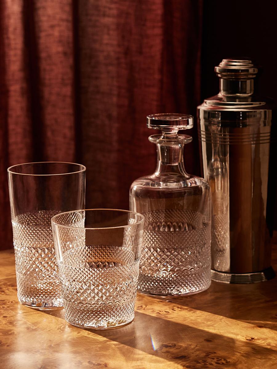 Huxley Cut Crystal Rocks Glass, Set of Four