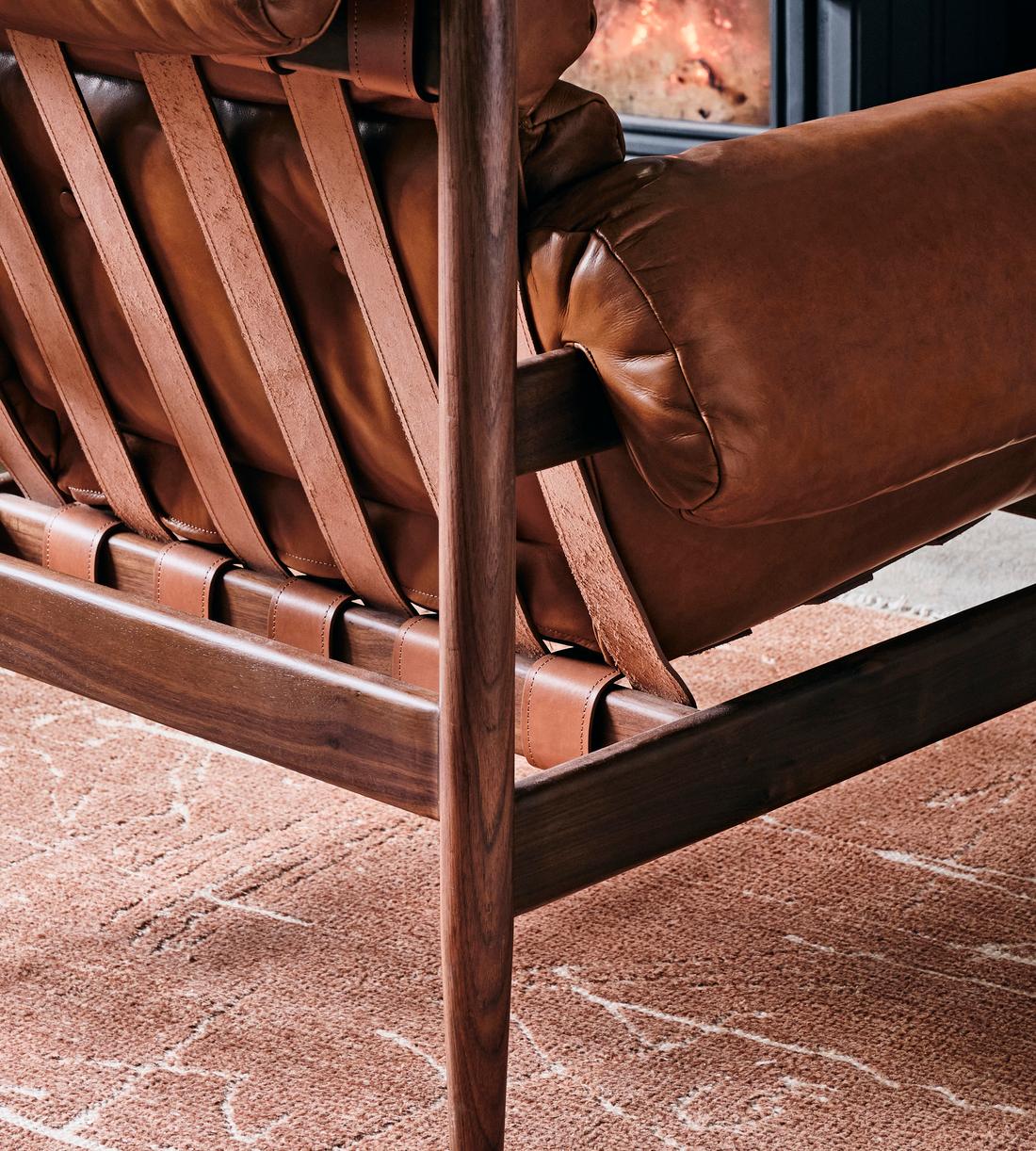 Otis Armchair, Chestnut Leather, US