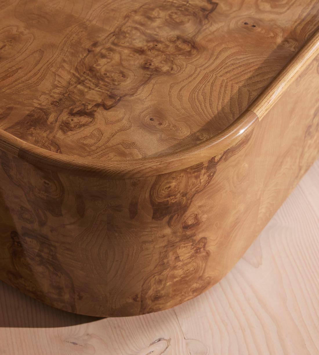 Dawson Coffee Table, Olive Ash Burl