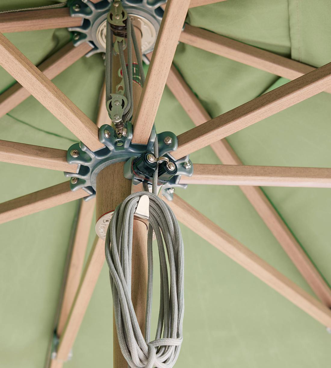 Tuuci Outdoor Parasol, Octagon 2.25m Fringed Sage