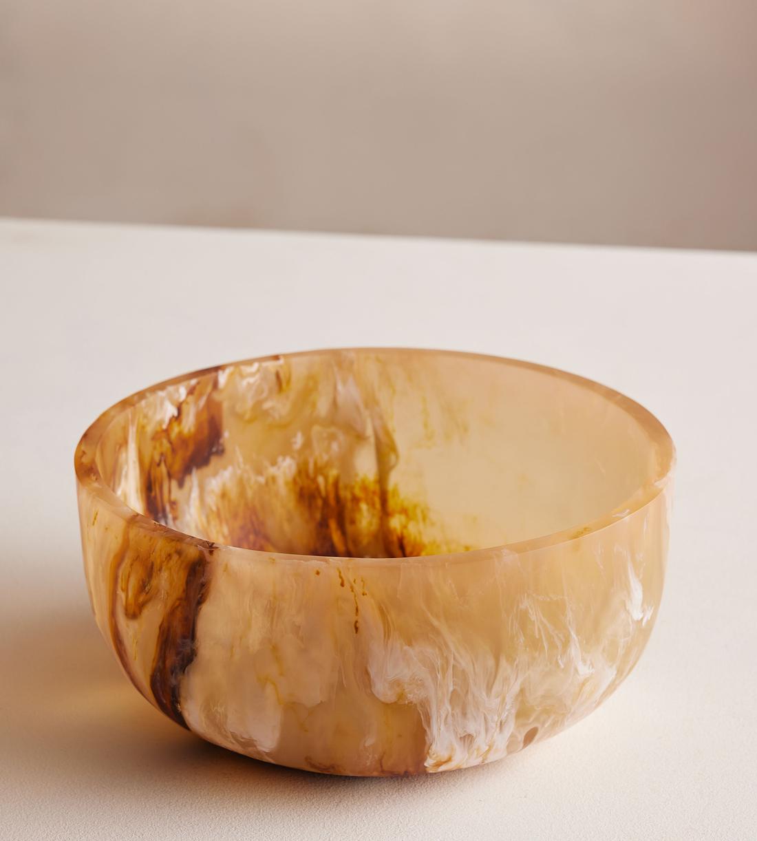 Miller Resin Salad Bowl, Brown