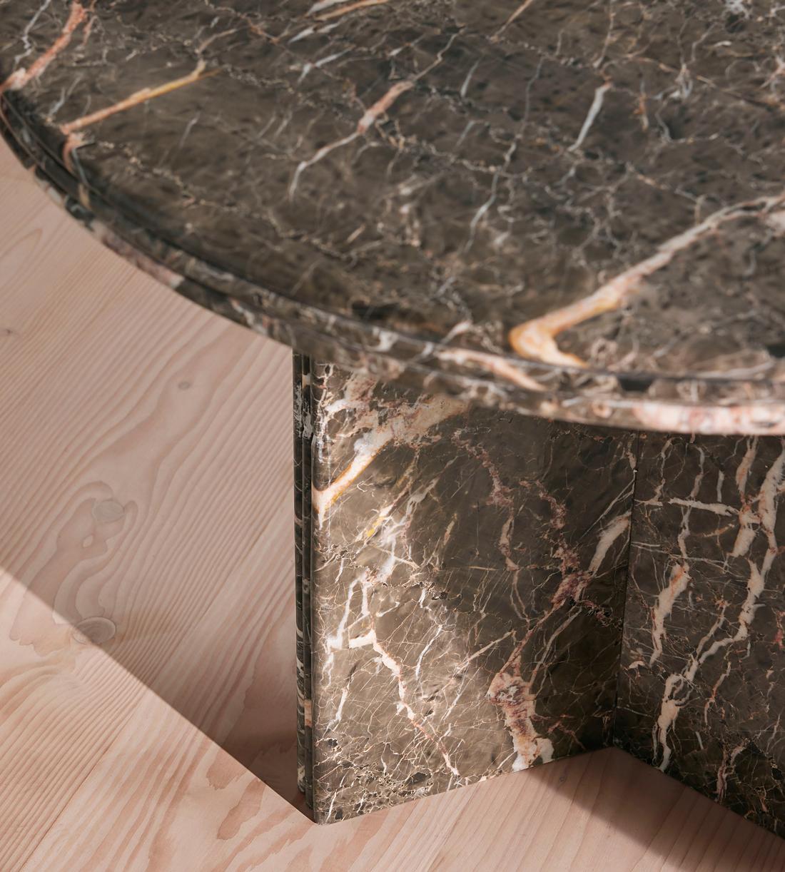 Rosaline Dining Table, Griseo Rosa Marble
