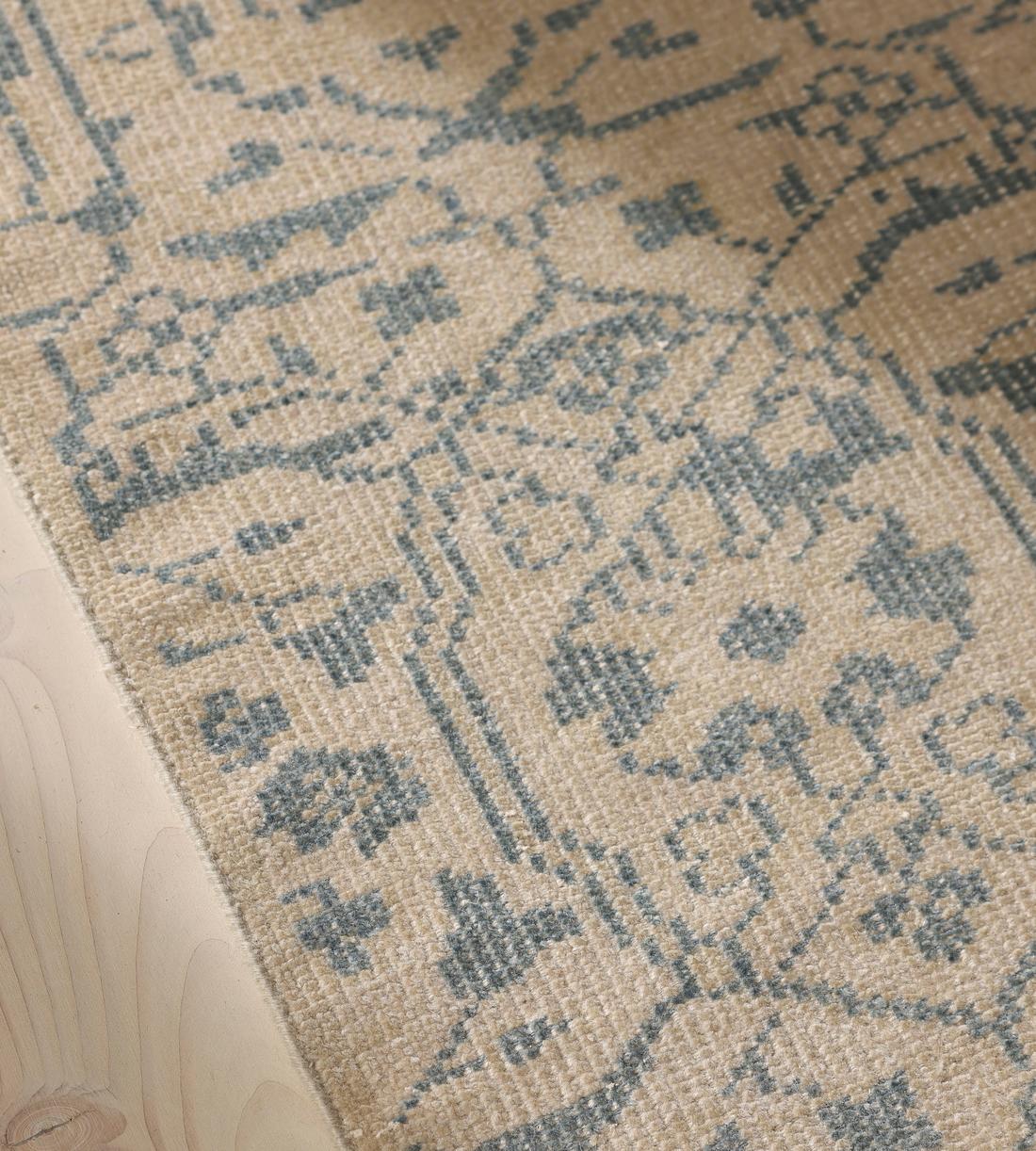 Re:CENO ERIVAN RUG 140cm×200cm JONATHAN Y Kemer All-Over Persian Machine-Washable Blue/Red
