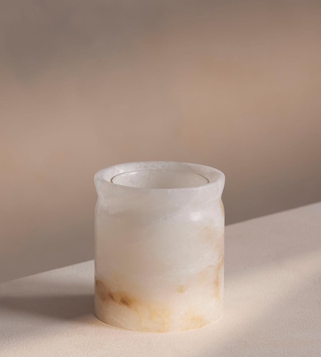 Bergamot & Mandarin Zest Alabaster Marble Candle 250g