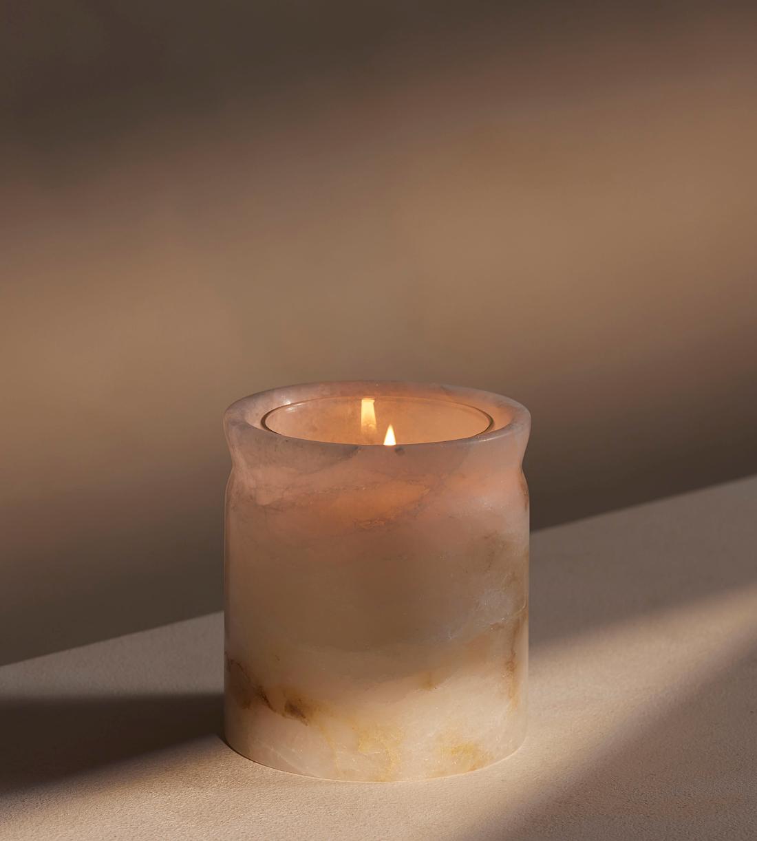 Bergamot & Mandarin Zest Alabaster Marble Candle 250g