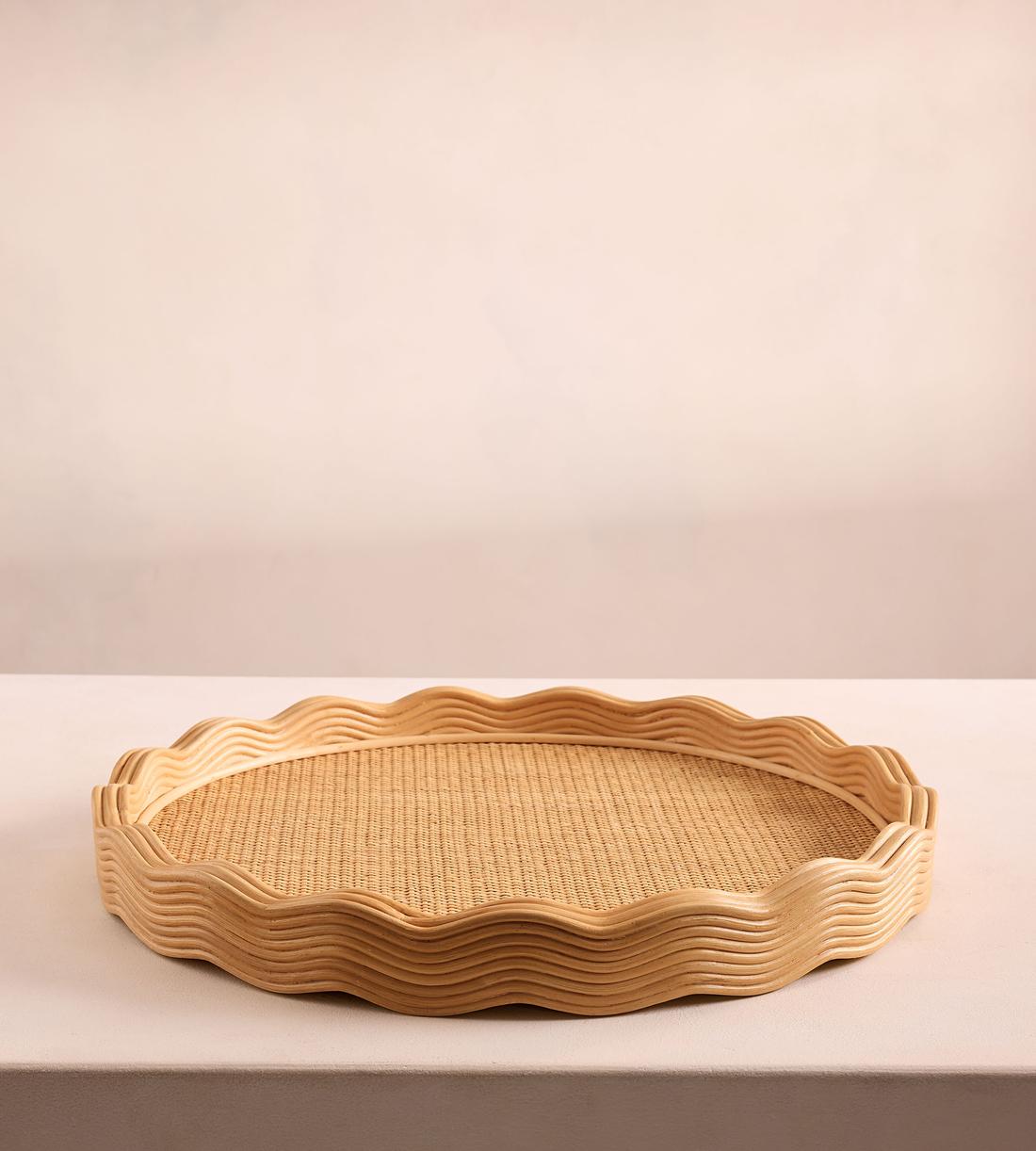 Pangbourne Rattan Tray, Round