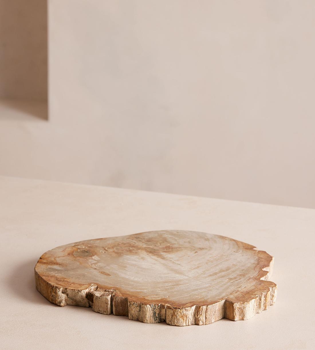 Balfern Petrified Wooden Serving Board| White