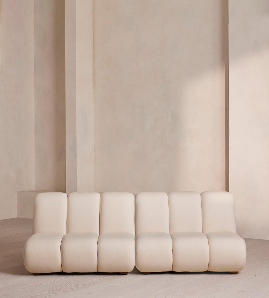 Noelle Outdoor Sectional Four Seater Sofa, Off White