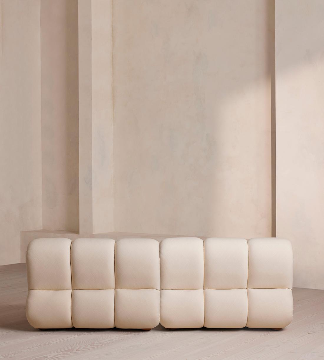 Noelle Outdoor Sectional Four Seater Sofa, Off White