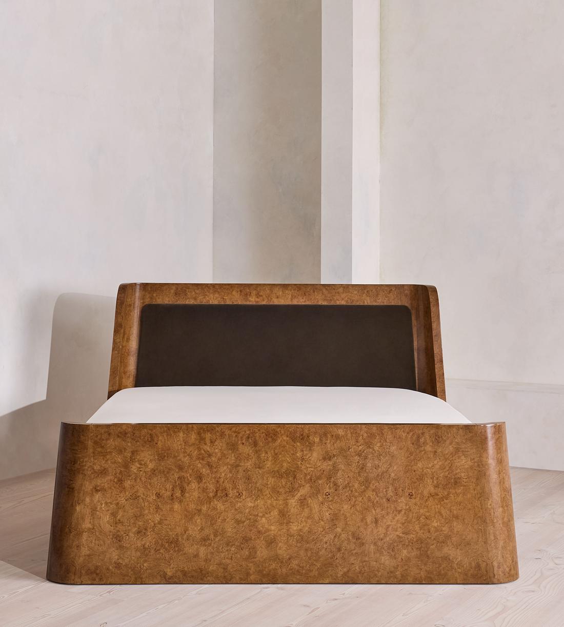 Heidi Bed, Queen, Velvet, Chocolate, US