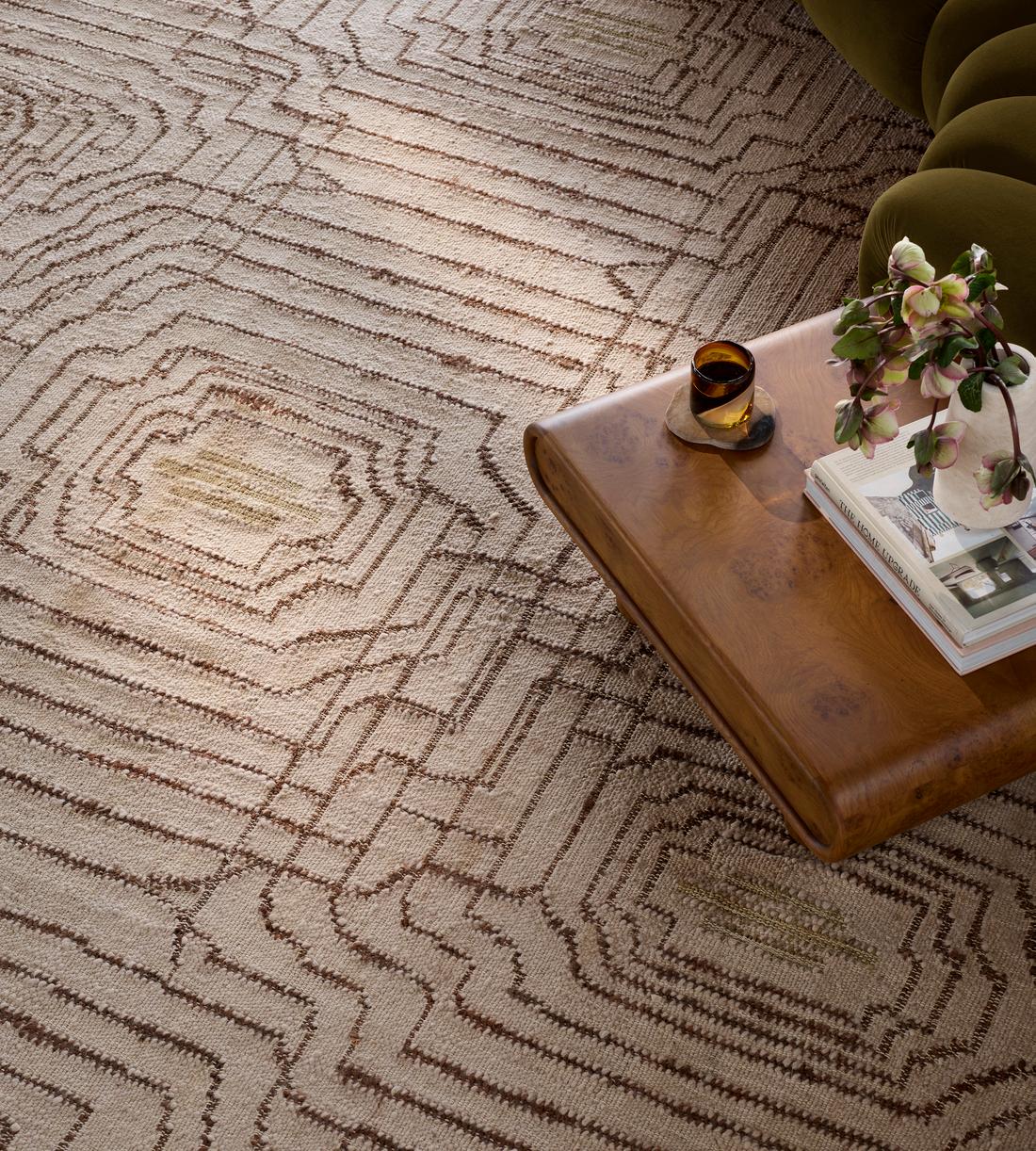 Re:CENO ERIVAN RUG 140cm×200cm Dywan YAGDA Beżowy 140 x 200 cm Skóra naturalna - Beliani.pl