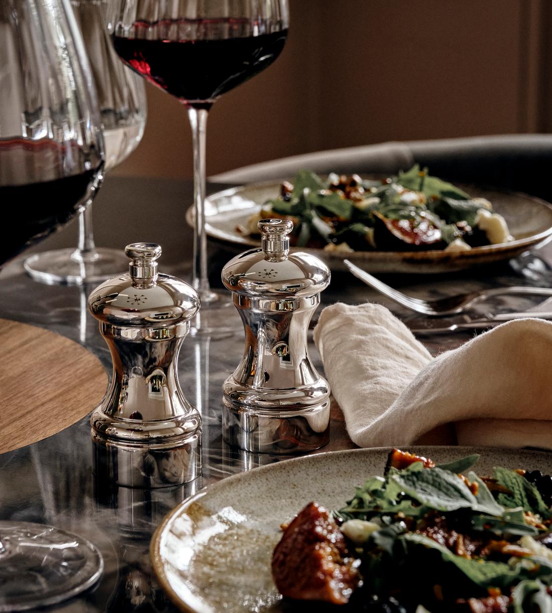 Audley Silver Salt & Pepper Grinders | Dining Silverware | Soho Home