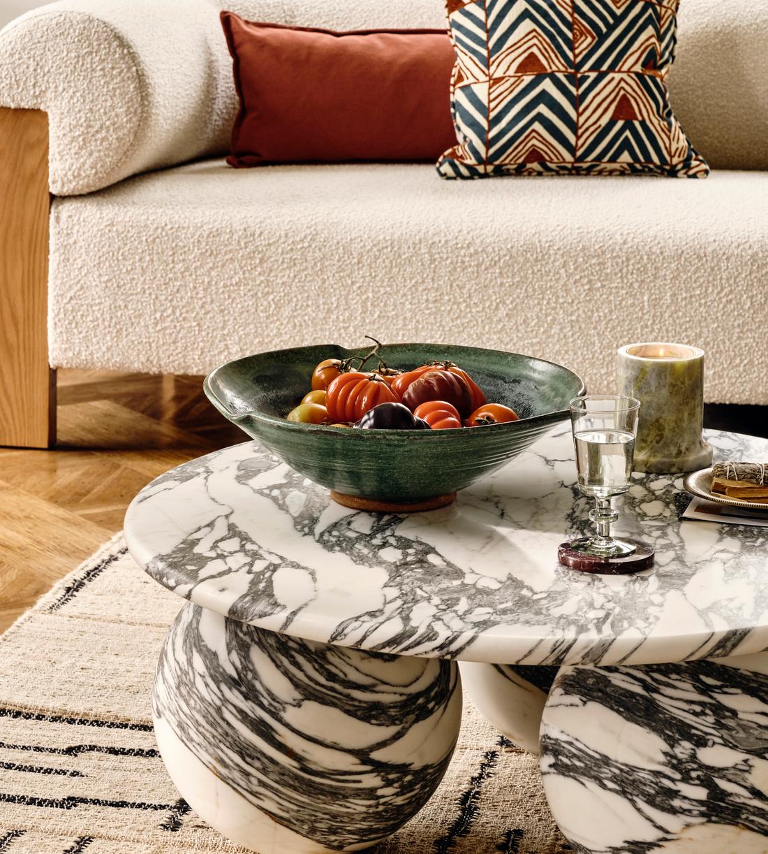 Oxley Coffee Table, Arabescato Corchia Marble