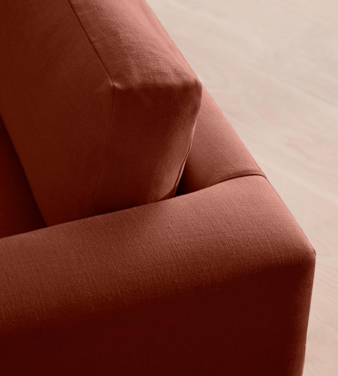 Mossley Corner Sofa, Linen, Sienna, US