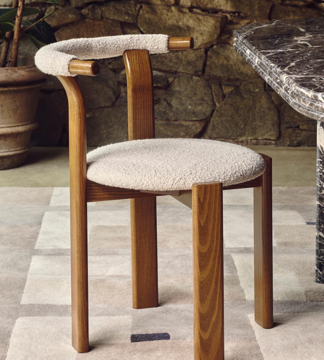 椅子 journal standard Furniture HARLEM CHAIR Pair of Zita Dining Chairs, Boucle, Mustard, US