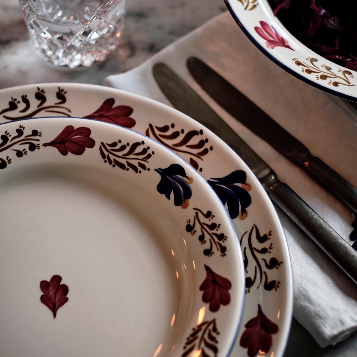 Castelo Branco Fine Porcelain Dessert Plates - Set Of 4, 8.33 Inch, White & Yellow, Microwave & Dishwasher Safe