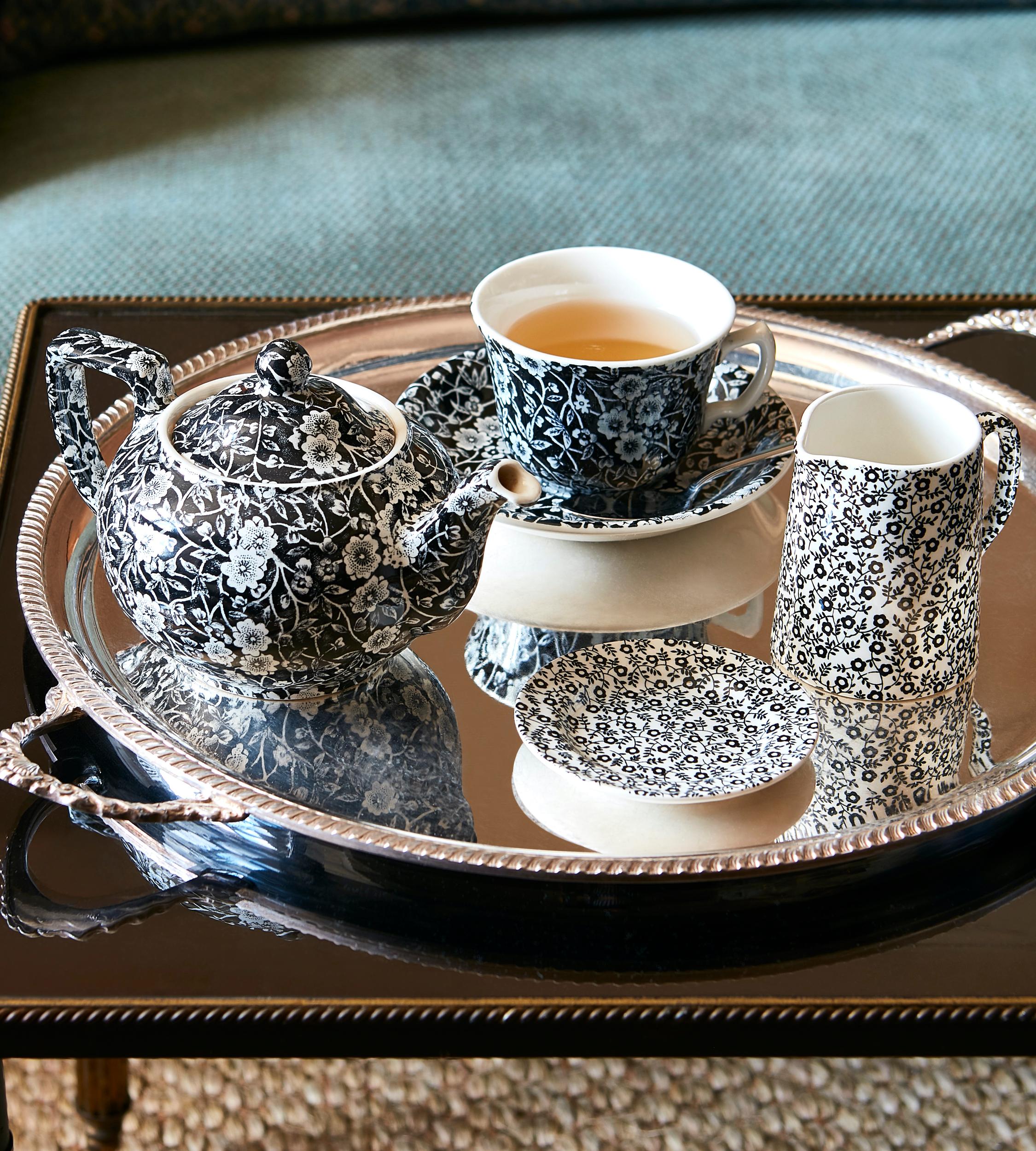 Burleigh Black Felicity プレート 3点セット イギリス バーレイ
