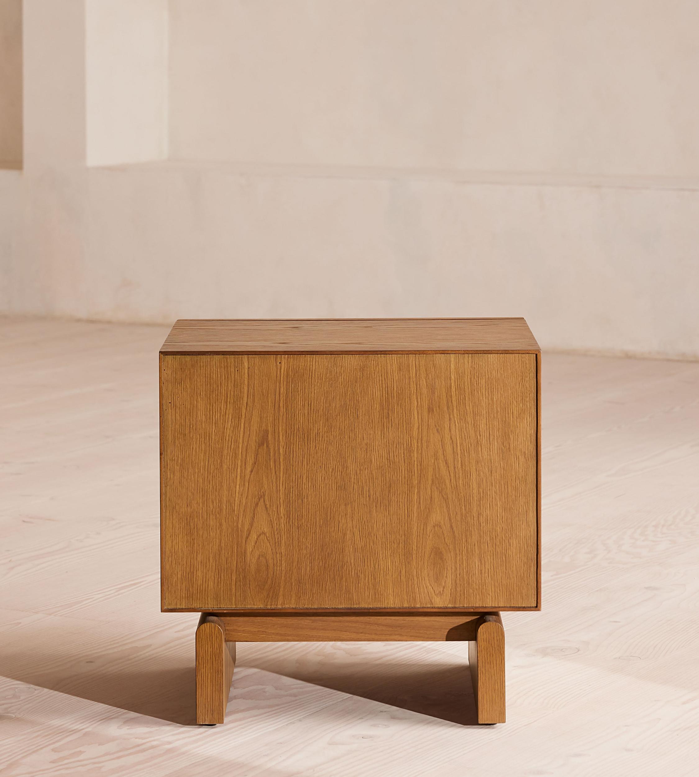 Marcel Bedside Table, Medium Oak
