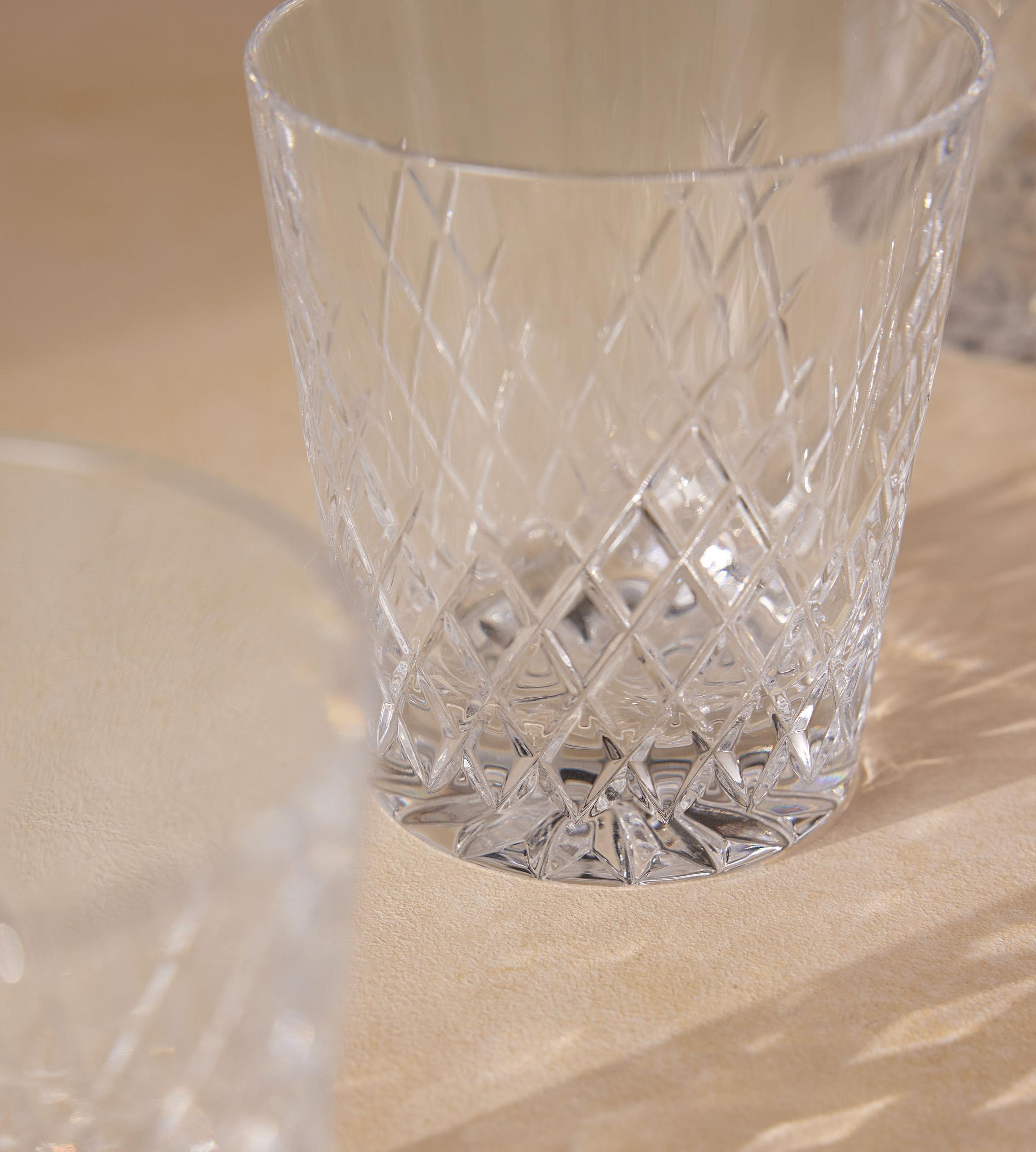 Barwell Cut Crystal Rocks Glass, Set of Four