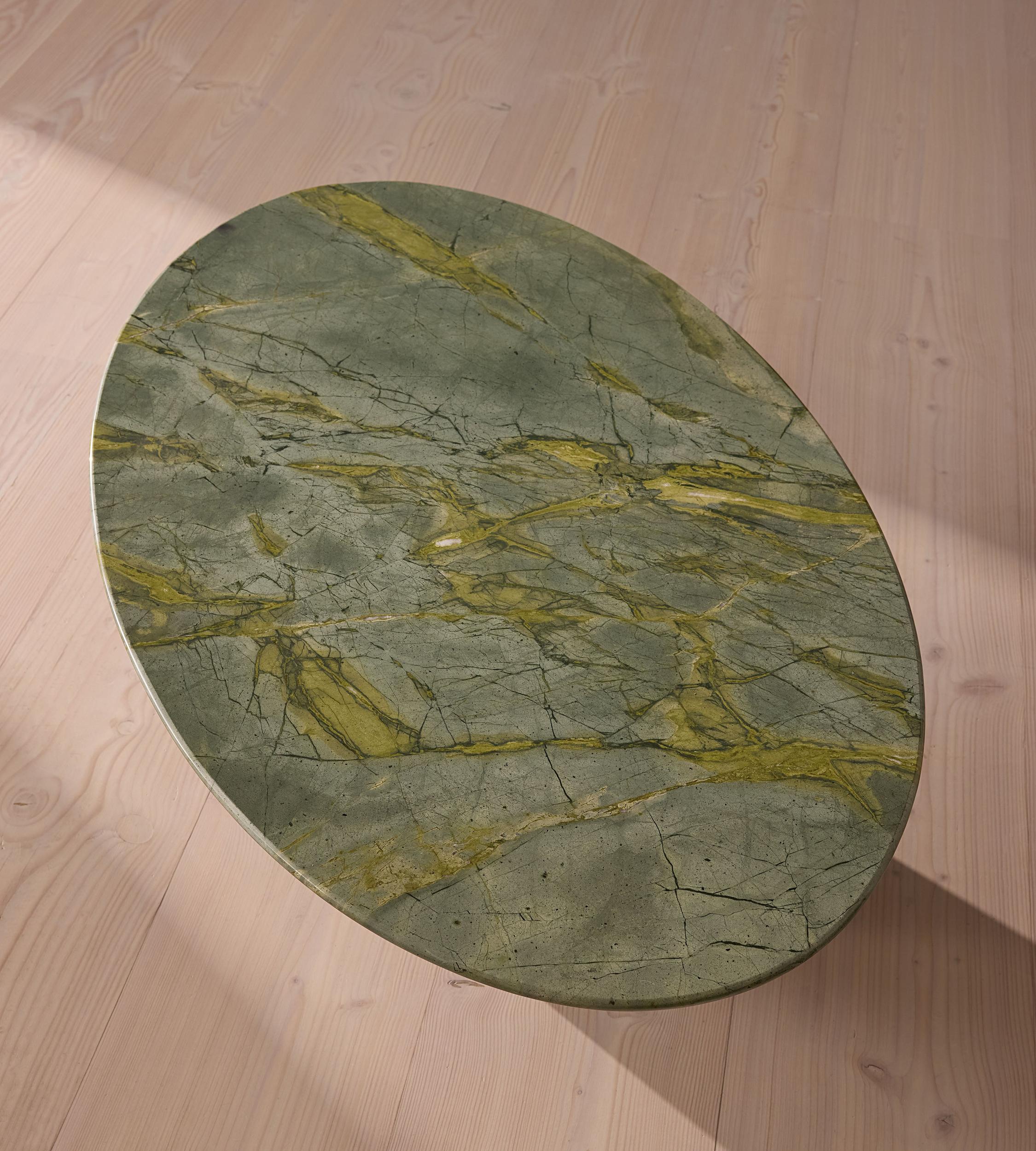 ERCOLE  モザイクベース Murcell Coffee Table, Brazilian Green Marble