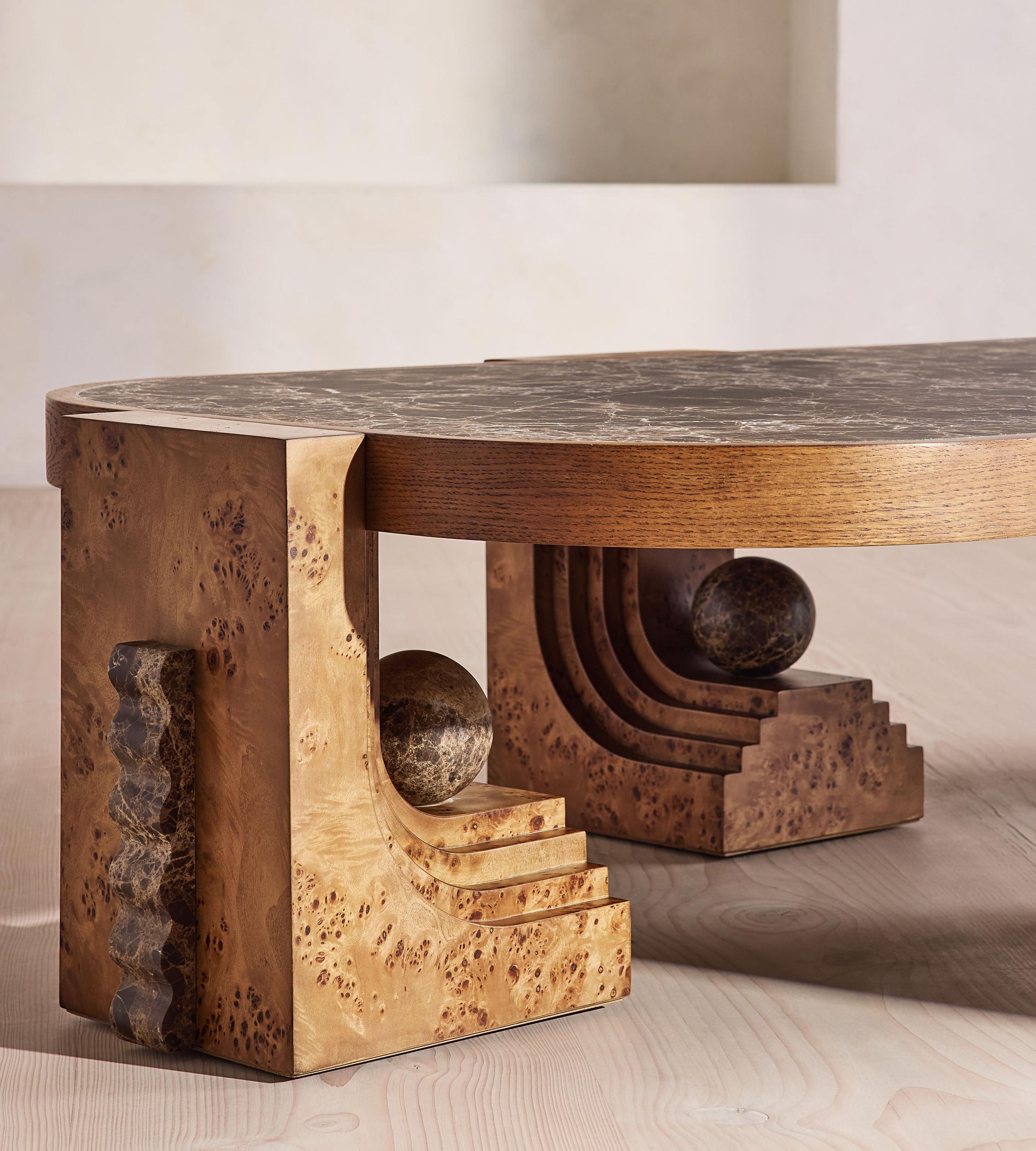 Emmeline Coffee Table, Dark Emperador