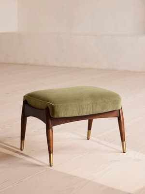 Lyla Footstool, Lophelia Jacquard, US