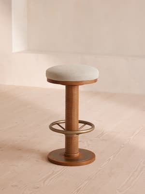 Bryden Tall Barstool, Velvet, Rust US