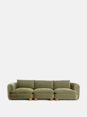 Mossley Corner Sofa, Linen, Sienna, US