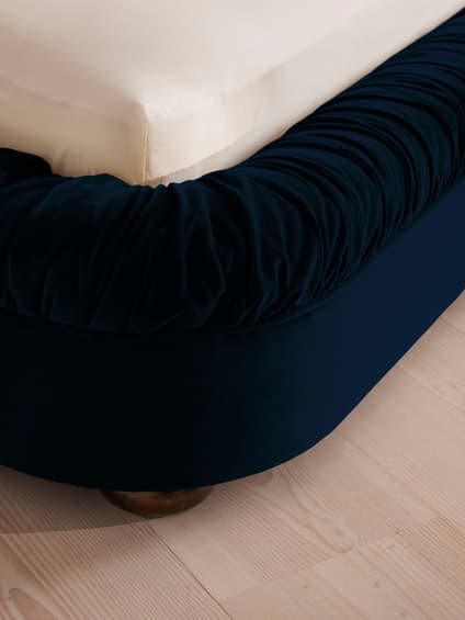 Vara Bed, California King, Velvet, Royal Blue, US