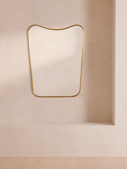 Cooper Wall Mirror, Antique Brass