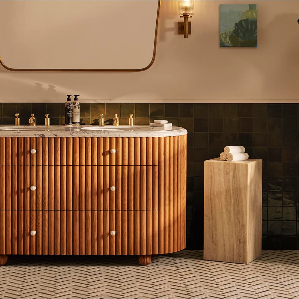 Delos Plinth - Wood Onyx - Small - Lifestyle - Image 3
