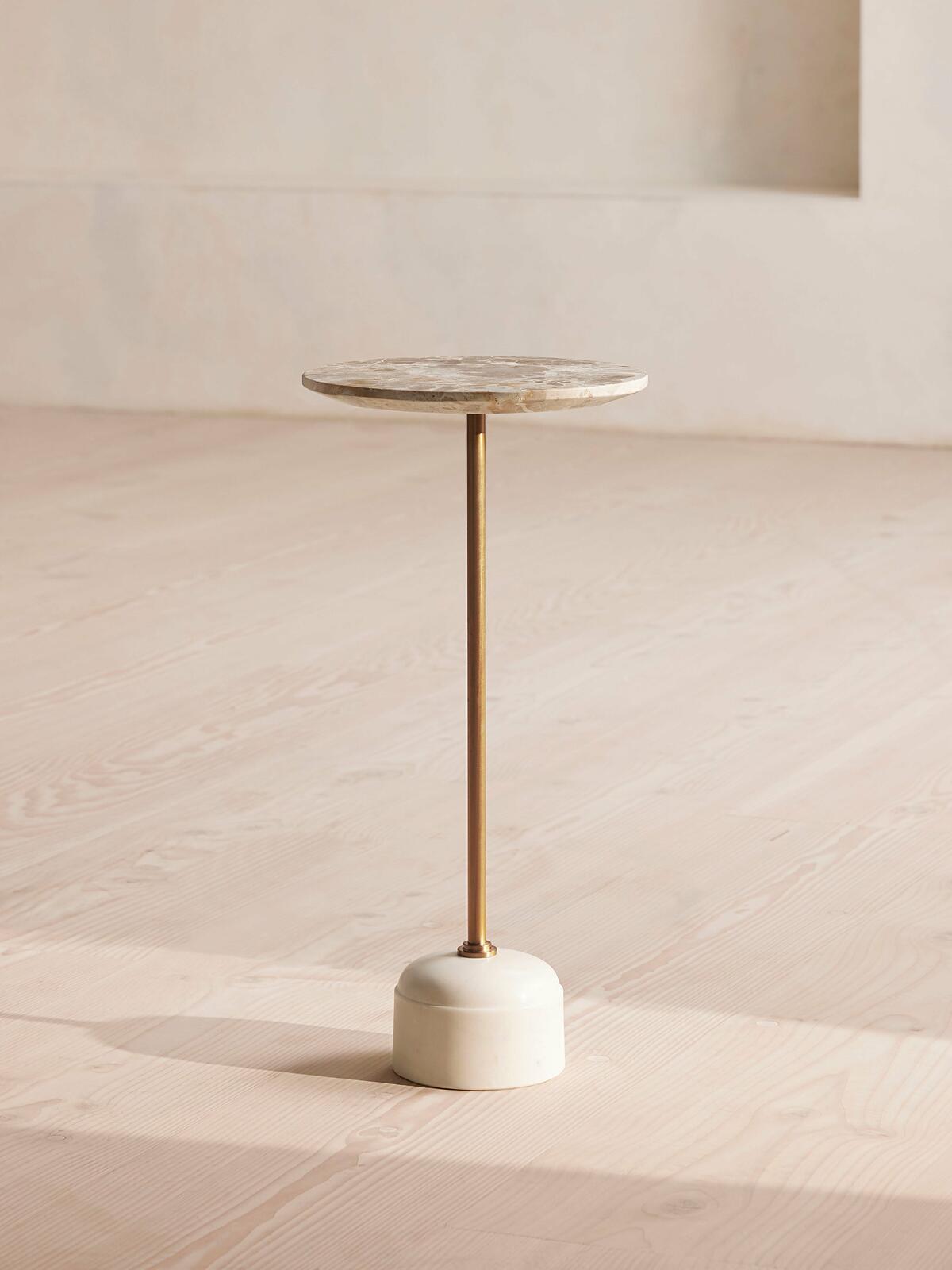 Fleet Side Table, Small, Kapri Marble Soho Home
