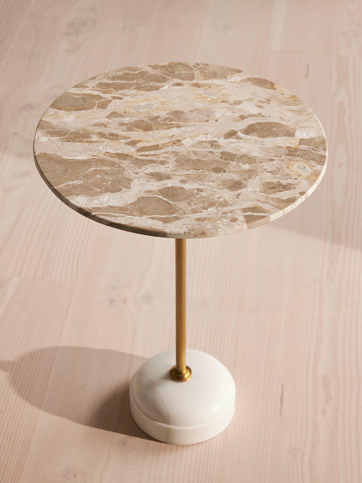 Fleet Side Table, Medium, Kapri Marble Soho Home